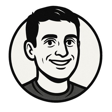 Black-and-white comic portrait of Jay, founder of MightyReads