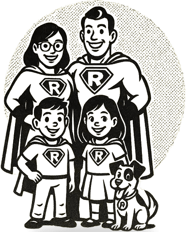 Family reading together
